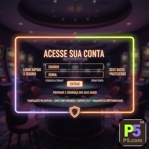 Celular com login seguro na p5 em entrada rápida